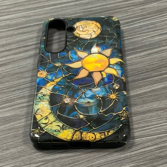 Samsung Galaxy S24 Plus Mosaic Star, Moon & Sun Tough Case in Gloss - Picture 3 of 5